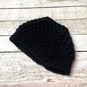 Black Pony Tail Beenie