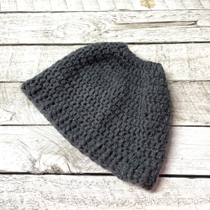 Grey Pony Tail Beenie