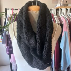 Black Knit Infinity Scarf