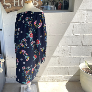 Navy and Flower Dress | 2XL