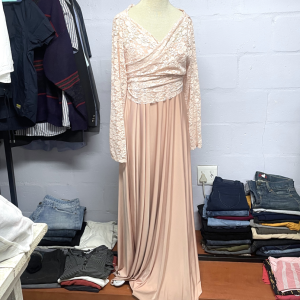 Light Pink Dress with Lace Overtop | XL