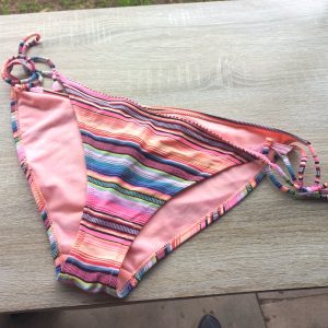 Pink Stripy Bikini Bottom | XXL