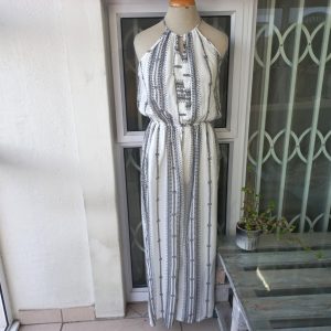 Black and White Patterned Romper | Medium