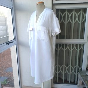 White Linen Dress | 36