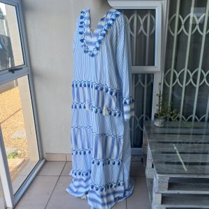 Blue and White Stripy Dress | 2XL