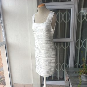 White and Silver Bodycon Dress | 38