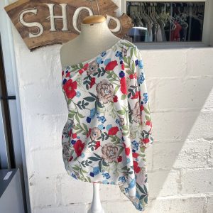 Flower Off-Shoulder Blouse