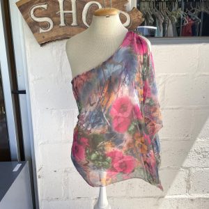 Sheer Off-Shoulder Blouse