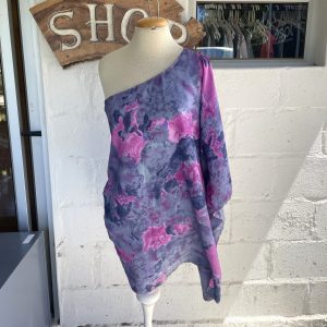 Purple Off-Shoulder Blouse