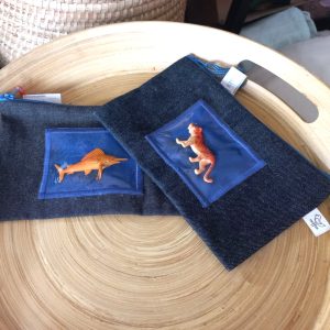 2 x Denim Pencil Cases