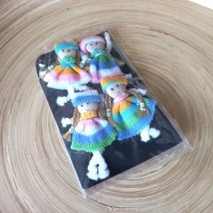 4 x Small Material 'Dolls'