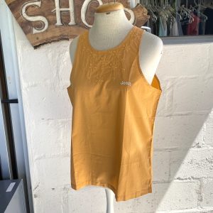 Mustard Sleeveless Blouse | Medium
