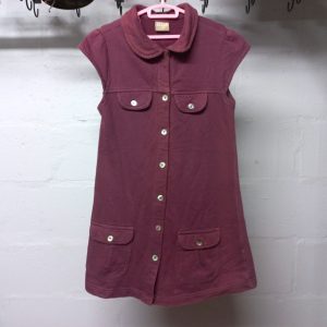 Burgandy Button Up Dress | 7 Years