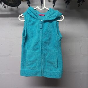 Blue Fluffy Sleeveless Hoodie | 7-8 Years
