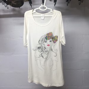 White Blouse with Colourful Bow | 7-8 Years