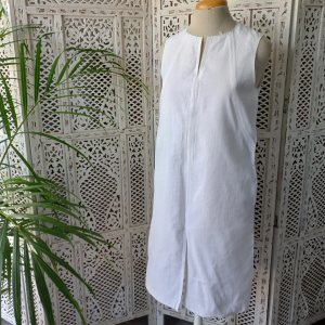 White Linen Dress | 38