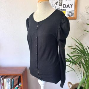 Black Jersey with Puff Shoulders | 14