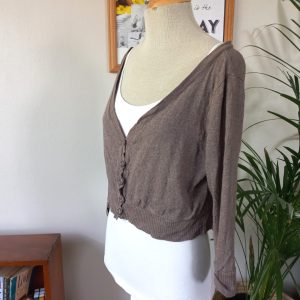 Brown Crop Jersey | Medium