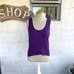 Purple Sleeveless Knit Vest | 14