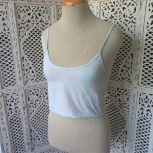 Blue Tie-Dye Crop Top | Medium