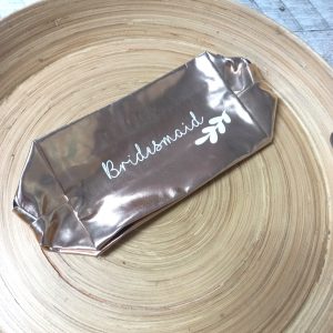 Rose Gold Bridesmaid Makeup Bag