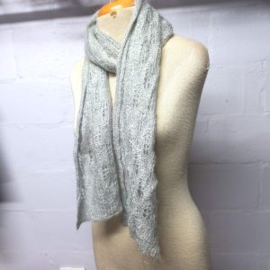 Light Grey Knit Scarves