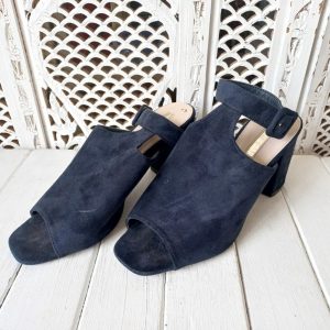 Navy Suede Heels | 6