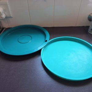 2 Piece Teal Tray