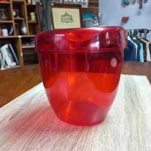 Red Plastic Ice Bucket