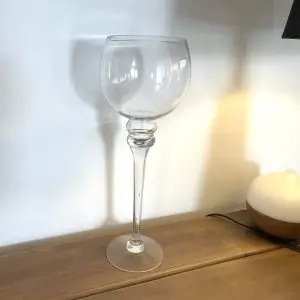 Large Wine Glass Candle Holder