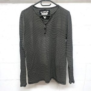 Black and White Stripy Long Sleeve Top | Medium