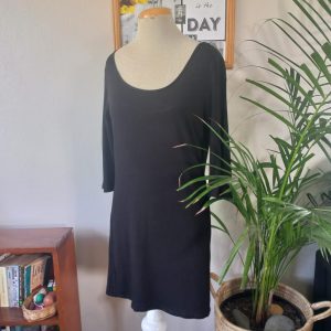 Black Plunging Back Dress | Large