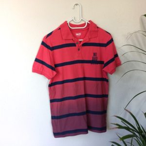 Red Ombre Stripy Golf Shirt | 13 Years