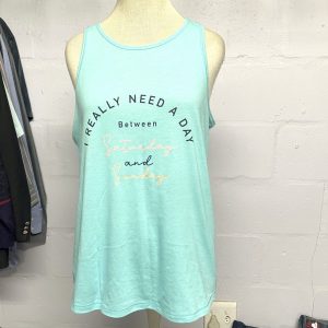Turquoise Sleeveless Sleep Top | Medium