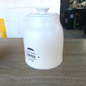 White Coffee Canister