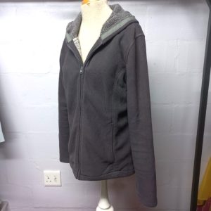 Grey Fleece Hoodie with Fluffy Inside | Medium