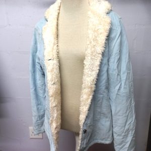 Light Blue Jacket with Fluffy Lining | 38