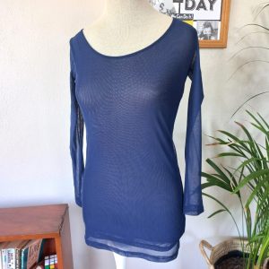 Blue Sheer Blouse | Small