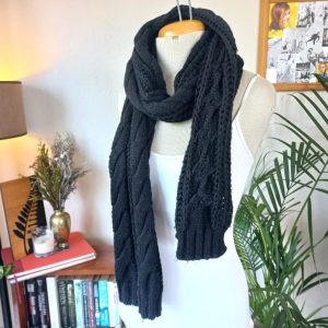 Black Knit Scarf