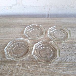 4 x Glass Geometric Coasters