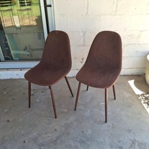 2 x Faux Suede Cafe Chairs