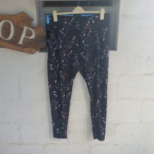 Flower Print Gym Pants | XXL