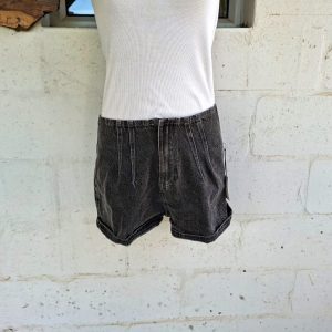 Black Denim Shorts | 28