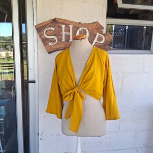 Mustard Tie Top | Large