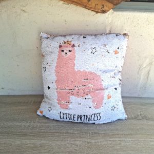 Princess Llama Sequence Scatter Cushion
