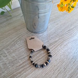Black Bead Bracelet