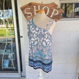 Colourful Asymmetric Shoulder Blouse | 16