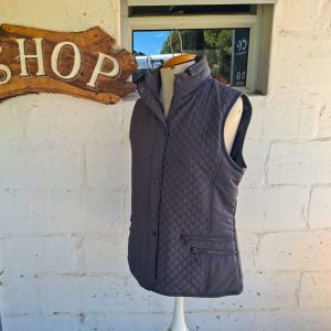 Grey Sleeveless Jacket with Fur Inner | Medium