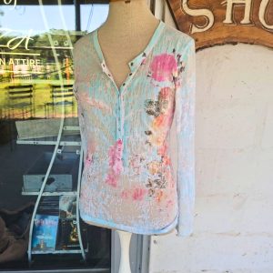 Light Blue Sheer Long Sleeve | Small