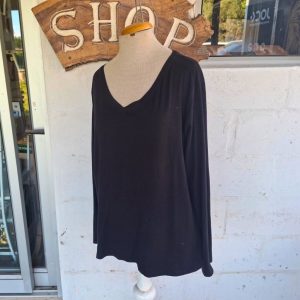 Black Long Sleeve Top | XXXL